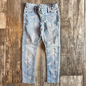 Jumping Beans Girls Size 6 Regular Unicorn Printed Denim Jegging With Button Fly